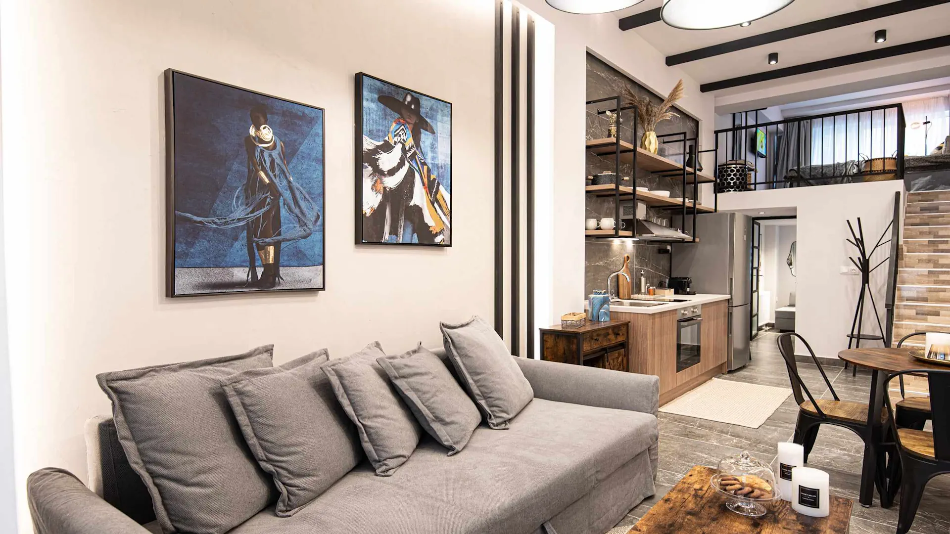 Industrial Loft kitchen and studio